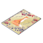 Waterverf Fox Winter Berries Gold Notitieboek (Linkerzijde)