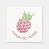 Waterverf frambozen servet (Voorkant)
