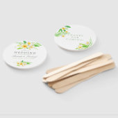 Waterverf Frangipani Wedding Wedding Favor Handwaaier (Niet-gemonteerd)