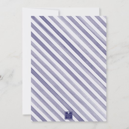 Waterverf Frans Champagnede Feestje Kaart (Achterkant)