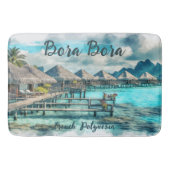 Waterverf Frans-Polynesië Bora Bora Serenity | Badmat (Voorkant)
