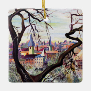 Waterverf Franse Ancient Settlement Luxembourg Keramisch Ornament