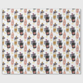 Waterverf Franse champagne Cadeaupapier (Vlak)