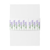 Waterverf Franse Lavendel op Wit Uitnodigingen Wikkel (Achterkant Voorbeeld)