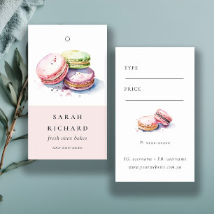 Waterverf Franse Macarons Bakkerij Prijs Label