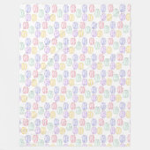 Waterverf Franse Macarons Fleece Deken (Voorkant)