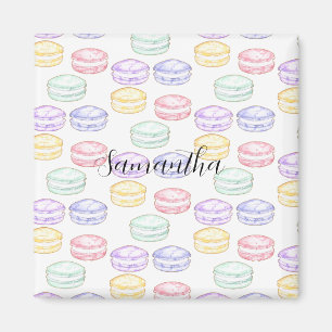 Waterverf Franse Macarons Magneet