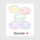 Waterverf Franse Macarons Sticker (Vel)