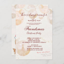 Waterverf Friendsmas - Uitnodiging voor kerstfeest