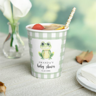 Waterverf Frog Baby shower Papieren Bekers