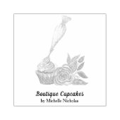 Waterverf Frosting Cupcake Bakkerij, Catering Rubberstempel (Afrduk)