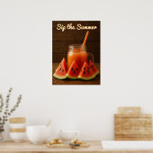 Waterverf Fruit Design – Blank Back Sjabloon Poster (Keuken)