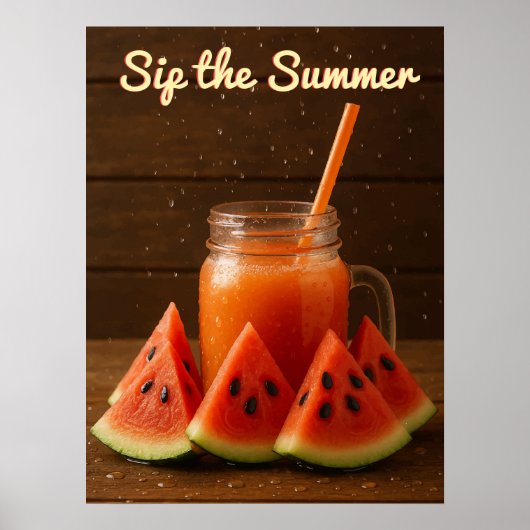 Waterverf Fruit Design – Blank Back Sjabloon Poster (Voorkant)