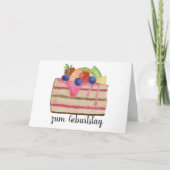 Waterverf Fruitcake German Birthday Kaart (Voorkant)