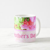 Waterverf Fuchsia Hydrangeas Message Coffee Mok (Voorkant rechts)