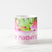 Waterverf Fuchsia Hydrangeas Message Coffee Mok (Center)