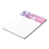 Waterverf fuchsia paarse splash letter notitieblok (Gedraaid)