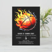 Waterverf Fun Boy Basketbal Verjaardag Kaart (Staand voorkant)