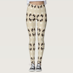 Waterverf Fun Novelty Papillon Cute Dog Art Leggings