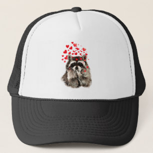 Waterverf Fun Raccoon Bblazen Kisses Hearts Trucker Pet