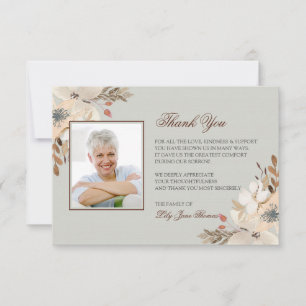 Waterverf Funeral Hartelijk dank   Memorial Card Bedankkaart