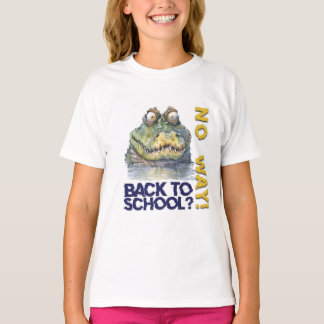 Waterverf Funny Back-to-School Alligator T-shirt
