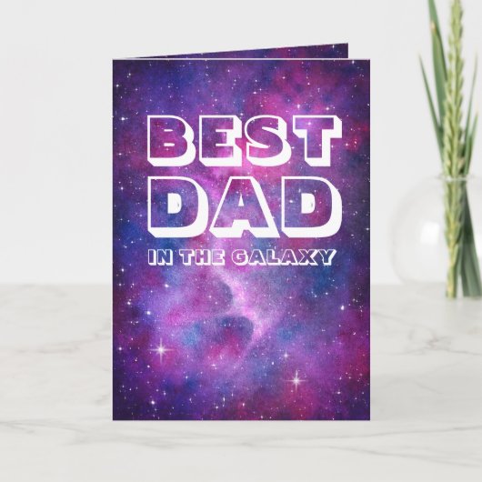 Waterverf Galaxy Beste pap Kaart (Voorkant)