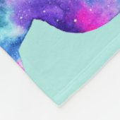 Waterverf Galaxy Rabbit Pattern Fleece Deken (Hoek)