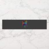 Waterverf gaming headset gepersonaliseerd waterfles etiket (Enkel label)