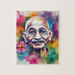 Waterverf Gandhi Legpuzzel