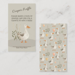 Waterverf Ganzenluier Raffle - Behuizing Kaart