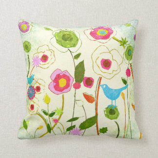 Waterverf Garden Flowers Kussen