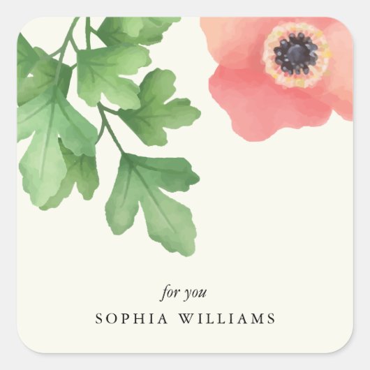 Waterverf Garden Sticker (Voorkant)