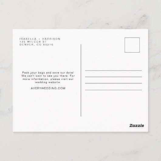 Waterverf Garden van de Goden sparen de Datum Briefkaart (Achterkant)