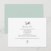 Waterverf Garden Wedding Briefkaart (Voorkant / Achterkant)