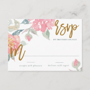WATERVERF GARDEN WEDDING-respons RSVP-kaart RSVP Kaartje