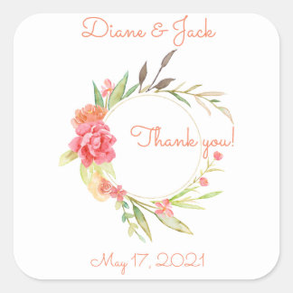 Waterverf Garden Wreath Stickers