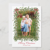 Waterverf Garland Kerst Kaart (Voorkant)