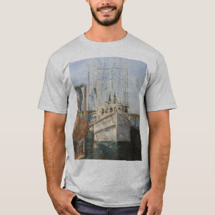 Waterverf Garnalenboot Kust Gevist T-shirt