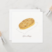 Waterverf Gâteau Basque Kaart (Voorkant / Achterkant in situ)