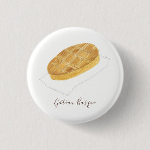 Waterverf Gâteau Basque Ronde Button 3,2 Cm