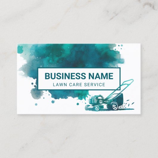 Waterverf gazon zorg & landschapsarchitectuur serv visitekaartje (Voorkant)