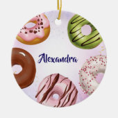 Waterverf Geassorteerde Donut Keramisch Ornament (Voorkant)