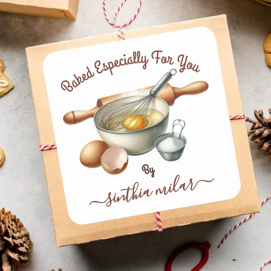  Waterverf Gebakken door U Gift Labels