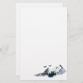 Waterverf gebergte — papier (Voorkant / Achterkant)