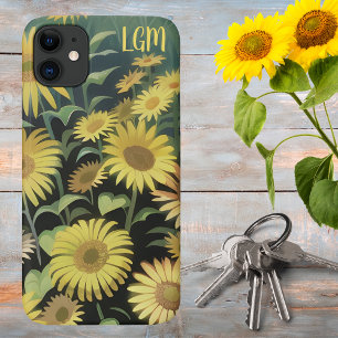 Waterverf Gebied van de Gele Wildbloemen iPhone 11 Hoesje