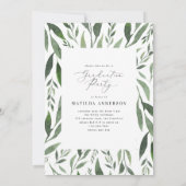 waterverf gebladerte afstuderen aankondiging/uitno kaart (Achterkant)