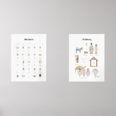 Waterverf Geboorte Adventskalender Muurkunst Sets (Voorkant)