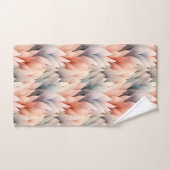 Waterverf gedempt pastel bladpatroonveer bad handdoek (Handdoek)
