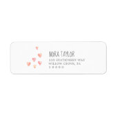 Waterverf geeft Baby shower terug Etiket (Voorkant)